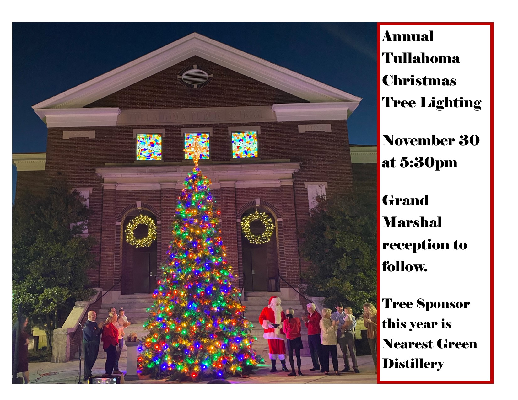 Christmas Tree Lighting & Grand Marshal Reception Promo Image